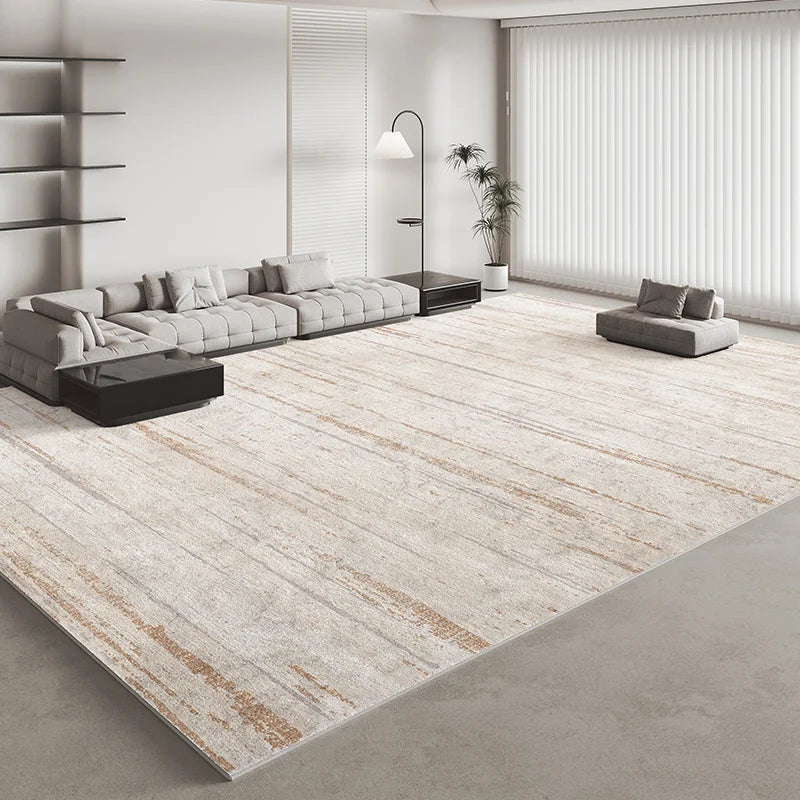 Minimalistischer Plüschteppich im italienischen Stil für Wohnzimmer und Schlafzimmer – 80 × 120 bis 200 × 300 cm, flauschig, gestreift, 14 Motive