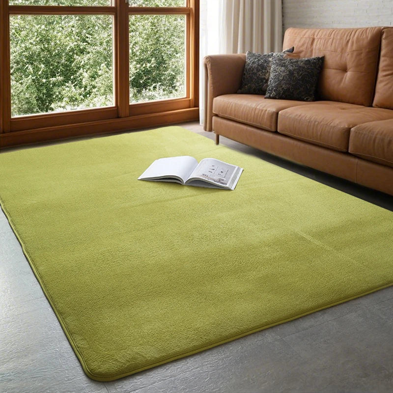 Weicher Teppich aus Korallensamt für Wohnzimmer, Schlafzimmer und Spielecke – 40 × 60 bis 200 × 300 cm, rechteckig, rutschfest, 11 Farben