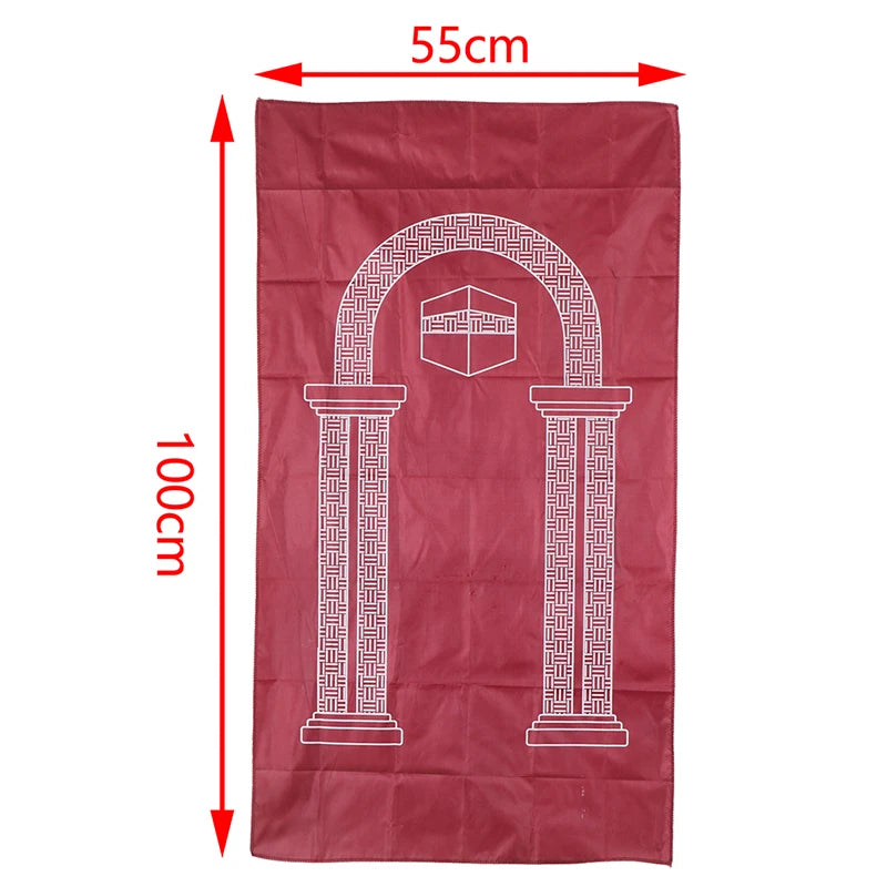 Tragbare Gebetsmatte aus Polyester mit Tasche für Reisen, Pilgerfahrt und Outdoor – 100 × 55 cm, regendicht, rutschfest, Torbogen-Motiv, 5 Farben