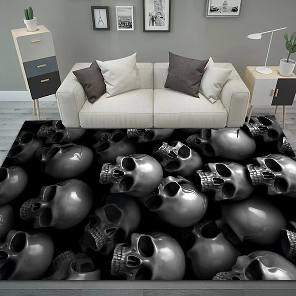 Bedruckter Flanell-Teppich im Street-Art-Stil für Wohnzimmer und Schlafzimmer – 40 × 60 bis 120 × 160 cm, rutschfest, waschbar, 7 Motive