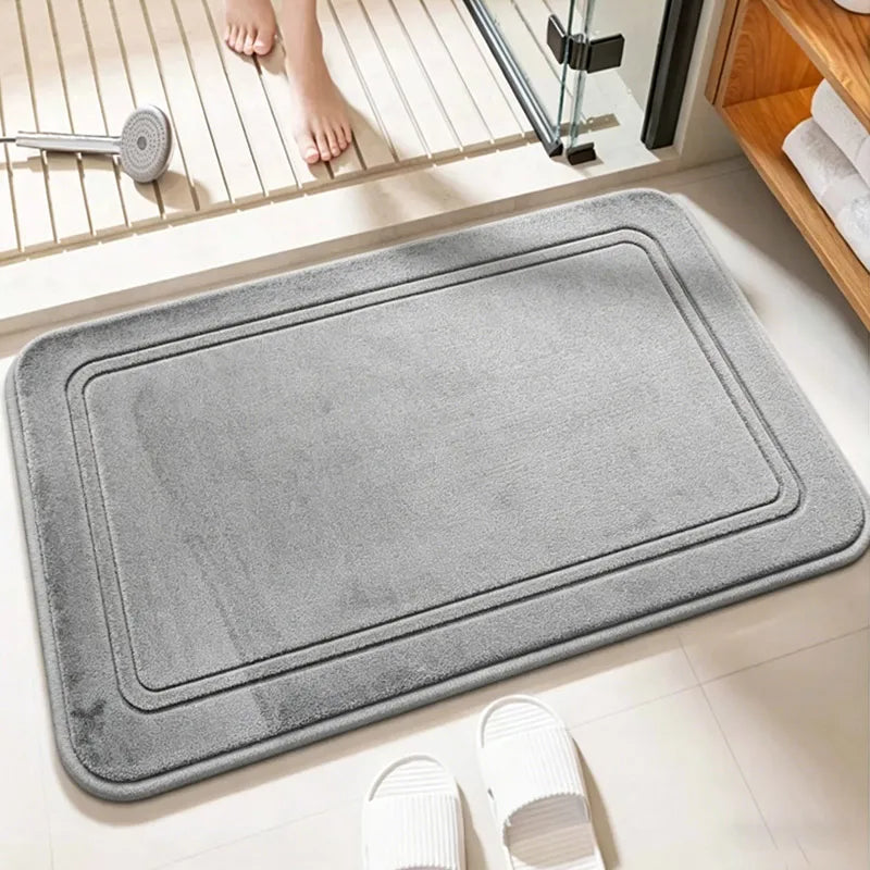 Superweicher Badvorleger aus Flanell als Duschmatte für Badezimmer und Küche – 40 × 60 oder 50 × 80 cm, saugfähig, schnell trocknend, 11 Farben
