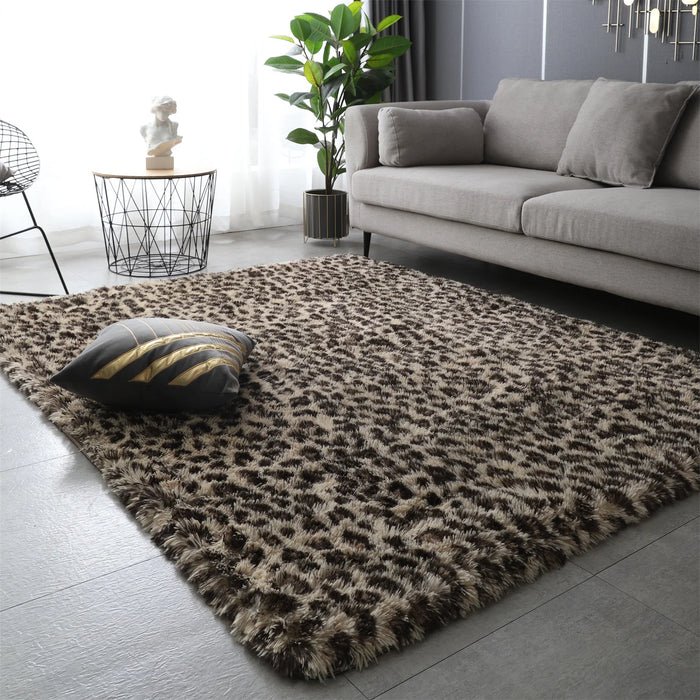 Flauschiger Shaggy-Teppich aus Kunstfell für Wohnzimmer und Kinderzimmer – 40 × 60 bis 160 × 200 cm, rechteckig, rutschfest, waschbar, 13 Designs