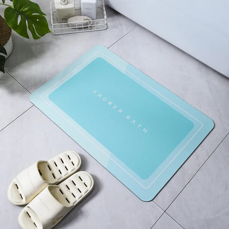 Saugfähige Badematte für Bad, WC und Küche – 40 × 50 bis 55 × 90 cm, schnell trocknend, rutschfest, abgeschrägte Kante, waschbar, 8 Motive