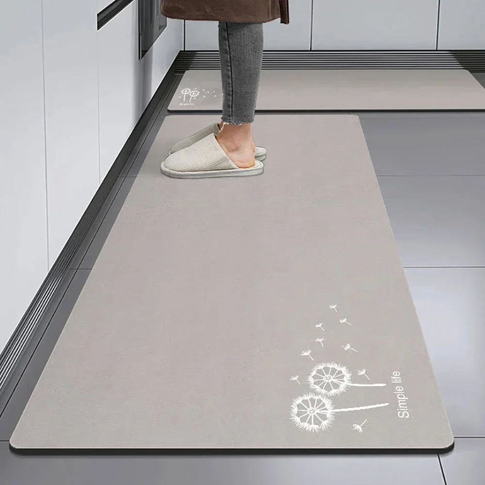 Langer Küchenläufer aus Kristallsamt für Küche, Flur und Wohnzimmer – 40 × 60 bis 50 × 160 cm, bedruckt, saugfähig, rutschfest, PVC-Rücken, 25 Motive