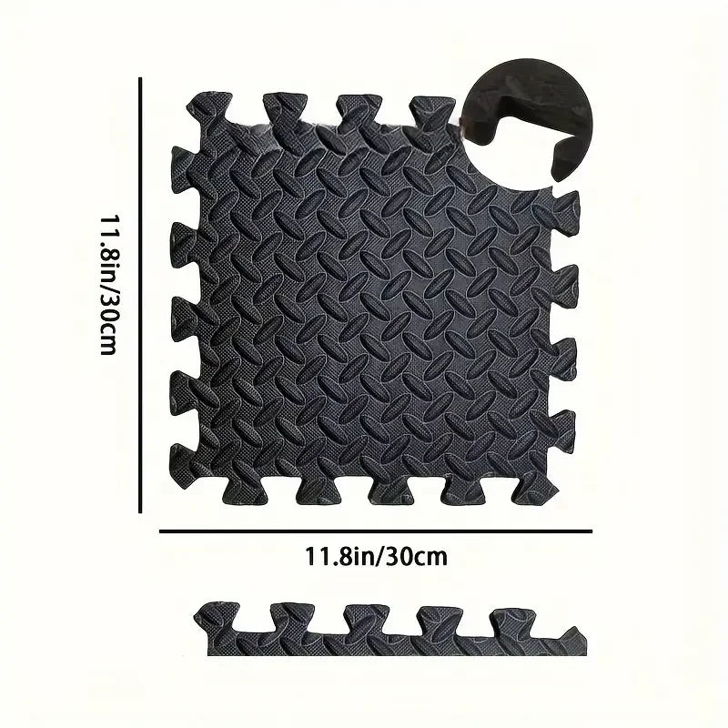 Dicke Puzzlematte aus EVA-Schaum als Krabbel- und Spielmatte für Babys und Kinder – je 30 × 30 cm, 4 bis 16 Stück, rutschfest, wasserdicht, 15 Farben