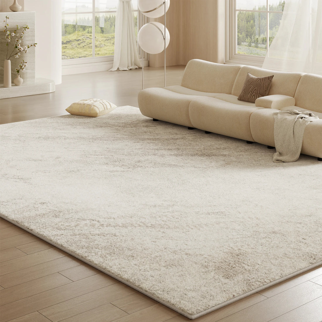 Plüschteppich mit abstraktem Muster im Light-Luxury-Stil für Wohnzimmer und Schlafzimmer – 80 × 120 bis 200 × 300 cm, rutschfest, 10 Motive