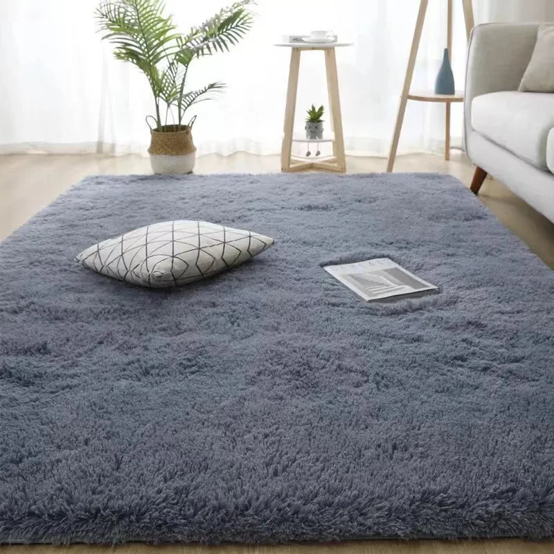 Flauschiger Shaggy-Teppich im nordischen Design für Schlafzimmer und Wohnzimmer – 40 × 60 bis 160 × 230 cm, rechteckig, Plüsch, 10 Farben