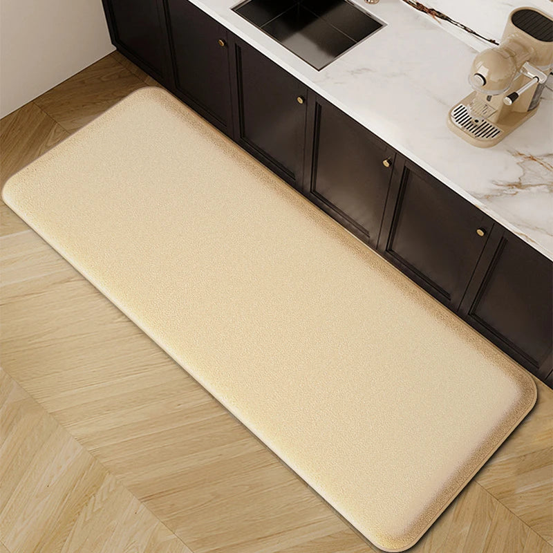 Verdickter Küchenläufer aus Flanell-Fleece für Küche, Eingang und Bad – 40 × 60 bis 60 × 200 cm, einfarbig, wasser- und ölabsorbierend, 5 Farben