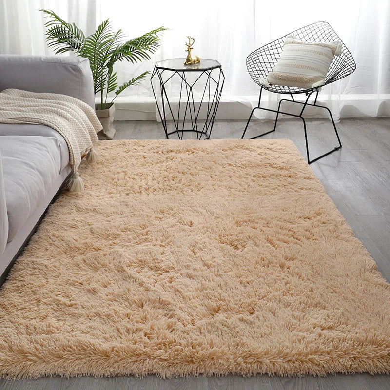 Flauschiger, verdickter Teppich für Wohnzimmer, Schlafzimmer und Kinderzimmer – 40 × 60 bis 160 × 230 cm, rechteckig, rutschfest, 17 Farben