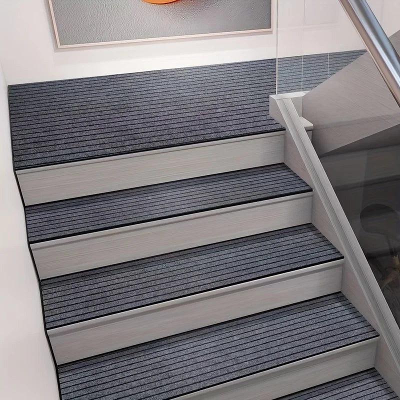 Selbstklebender Teppich von der Rolle für Küche, Flur und Eingang – 40 × 100 bis 40 × 300 cm, gestreift, rutschfest, PVC-Rücken, 11 Farben