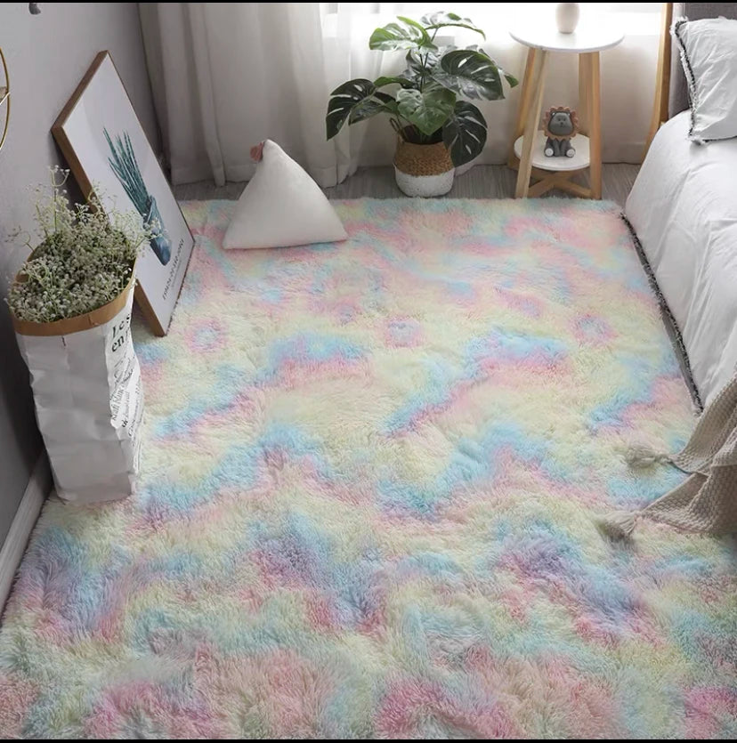 Flauschiger, verdickter Teppich für Wohnzimmer, Schlafzimmer und Kinderzimmer – 40 × 60 bis 160 × 230 cm, rechteckig, rutschfest, 17 Farben