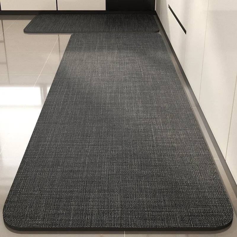 Saugfähige Küchenmatte mit Kieselgur-Oberfläche für Küche und Bad – 50 × 80 bis 160 × 230 cm, 4 mm, schnell trocknend, rutschfest, 12 Motive