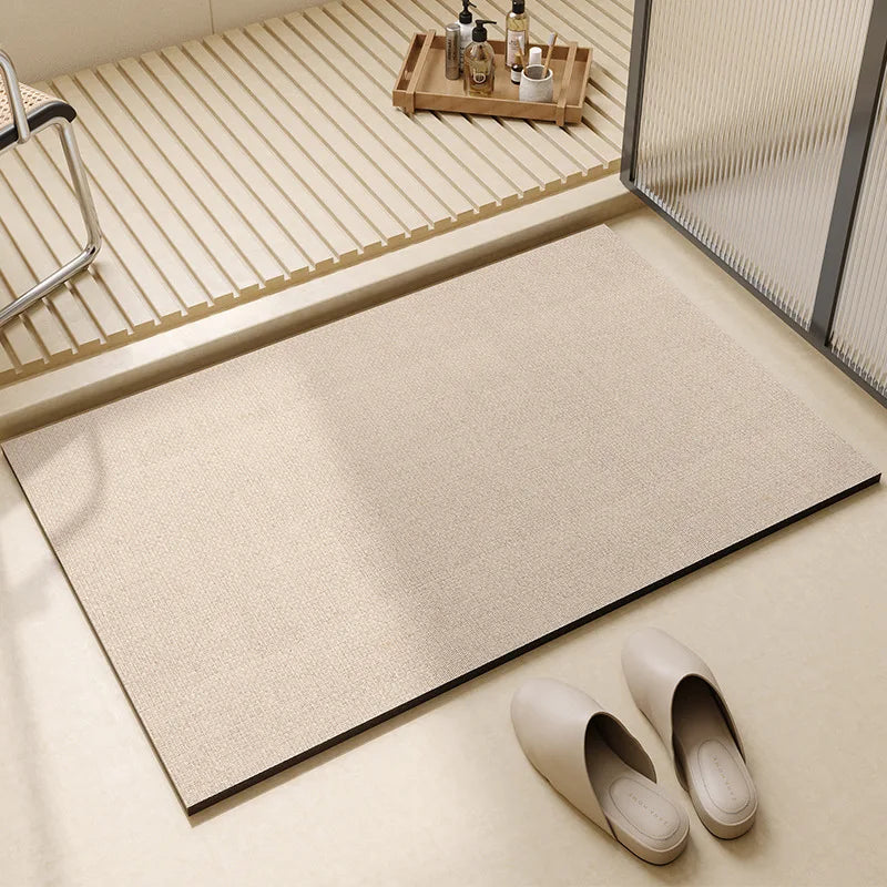 Saugfähige Kieselgur-Badematte im Wabi-Sabi-Stil für Bad und Küche – 20 × 30 bis 60 × 90 cm, schnell trocknend, rutschfest, 5 Motive