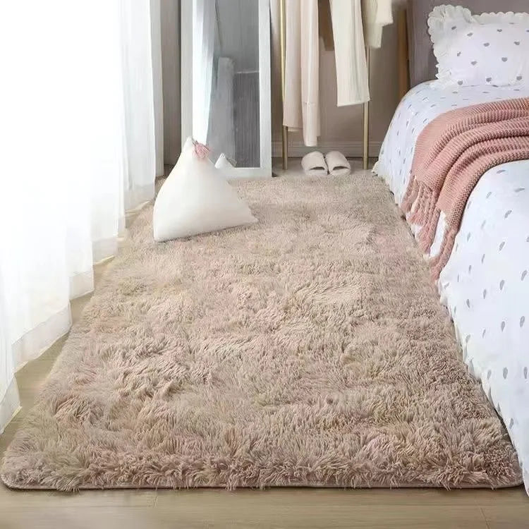 Flauschiger Shaggy-Teppich für Kinderzimmer, Schlafzimmer und Wohnzimmer – 50 × 80 bis 160 × 230 cm, ca. 3 cm Flor, uni und Batik, 14 Farben