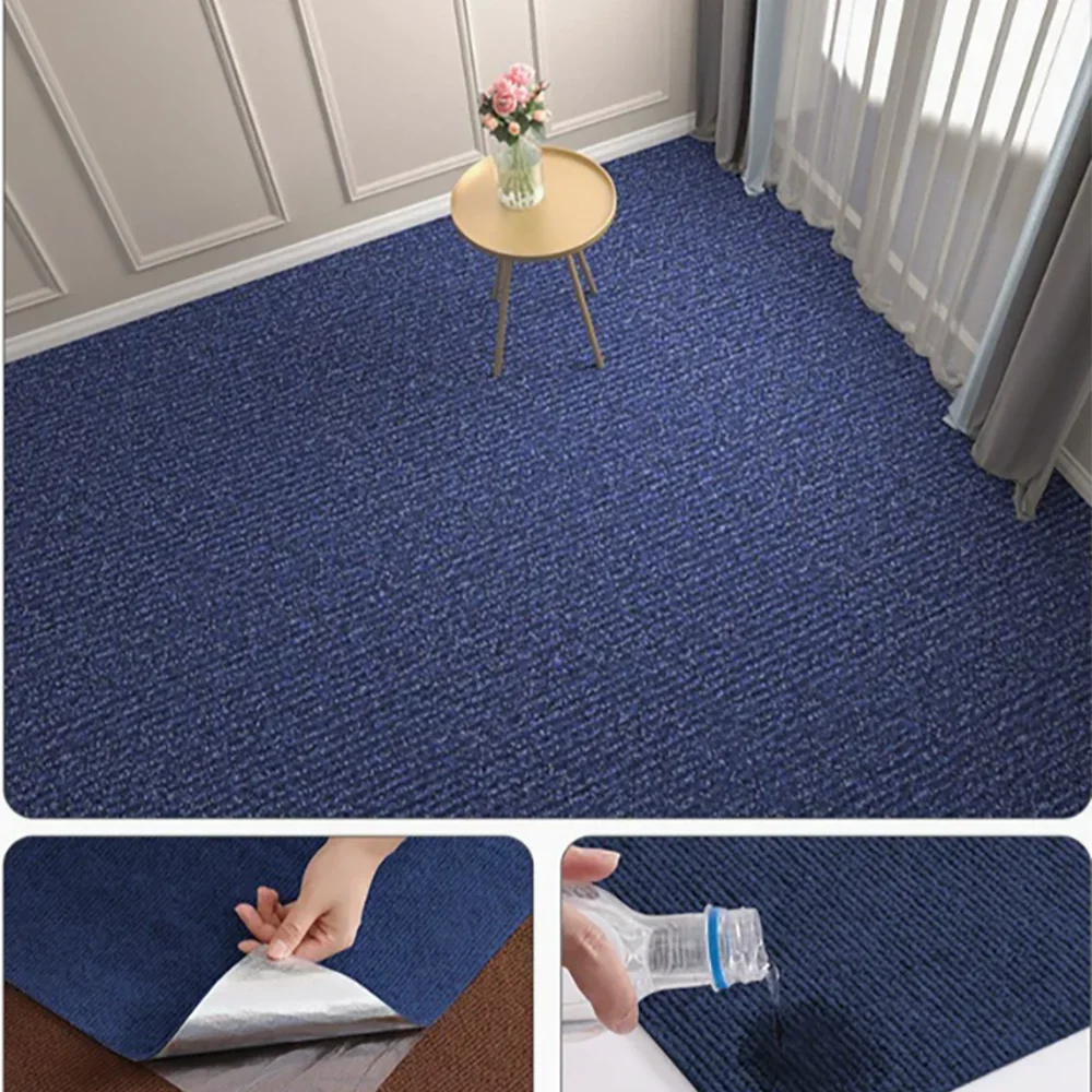 Selbstklebender Teppichbelag von der Rolle für Wohnzimmer, Schlafzimmer und Küche – 40 cm × 3 m, zuschneidbar, feuchtigkeitsbeständig, 6 Farben
