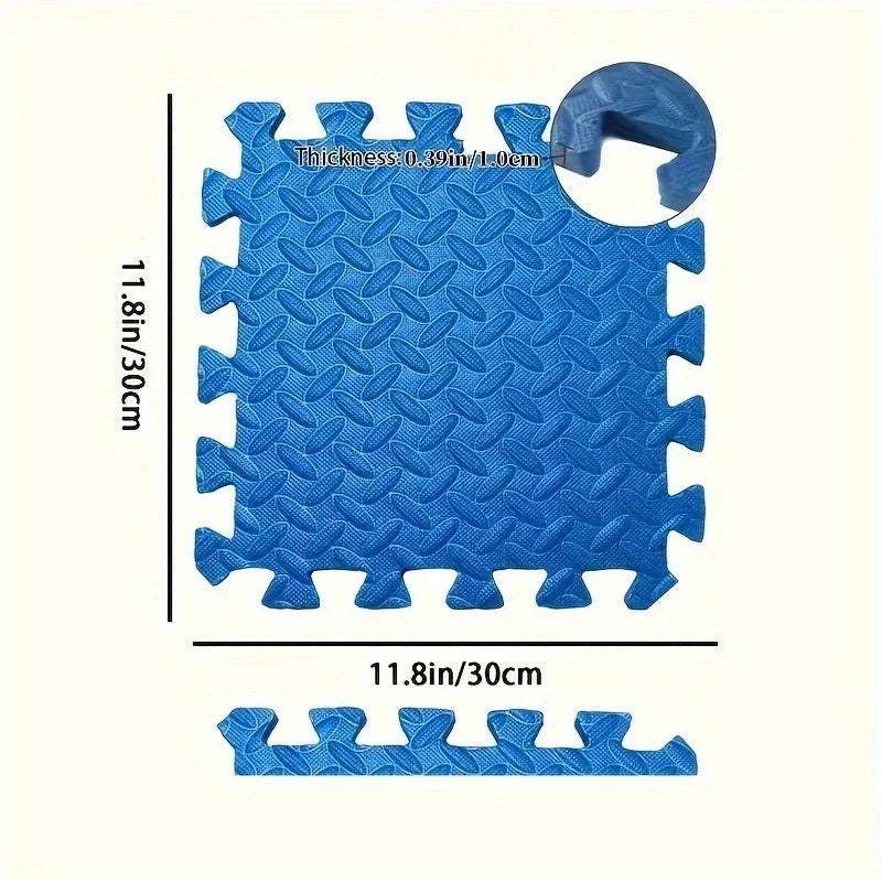 Dicke Puzzlematte aus EVA-Schaum als Krabbel- und Spielmatte für Babys und Kinder – je 30 × 30 cm, 4 bis 16 Stück, rutschfest, wasserdicht, 15 Farben