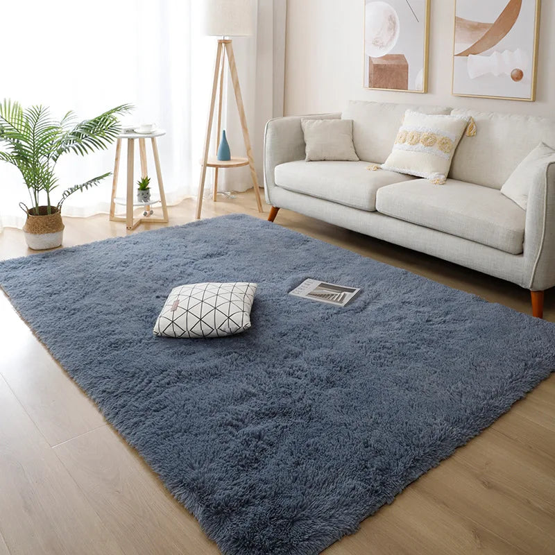 Flauschiger, verdickter Teppich für Wohnzimmer, Schlafzimmer und Kinderzimmer – 40 × 60 bis 160 × 230 cm, rechteckig, rutschfest, 17 Farben