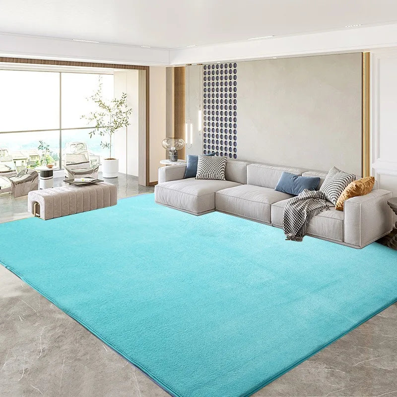 Teppich aus Korallenvlies in Uni-Farben für Wohnzimmer, Schlafzimmer und Kinderzimmer – 40 × 60 bis 200 × 200 cm, ca. 1 cm dick, 12 Farben