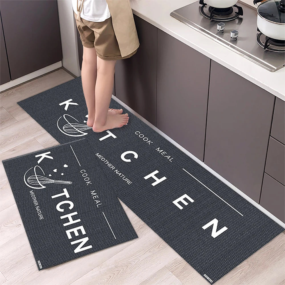 Waschbare Küchenbodenmatte aus Acryl als Läufer für Küche, Flur und Bad – 40 × 60 bis 50 × 160 cm, einzeln oder als Zweierset, rutschfest, 25 Motive