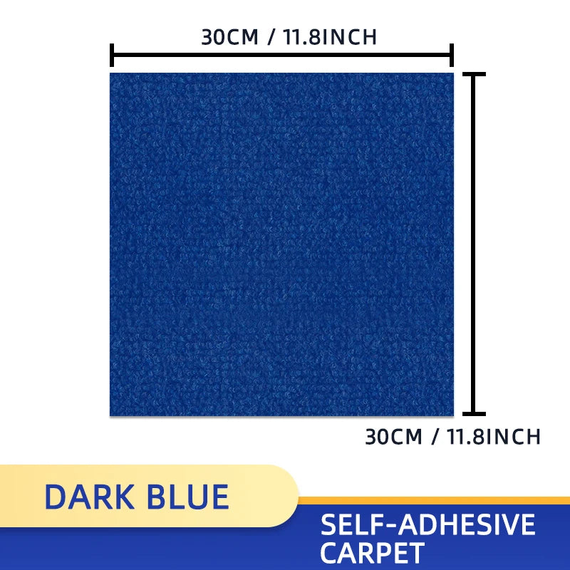 Selbstklebende Teppichfliesen im 20er-Set in 9 Farben für Flur, Wohnräume und Innenbereich – je 30 × 30 cm, quadratisch, abnehmbar, rutschfest