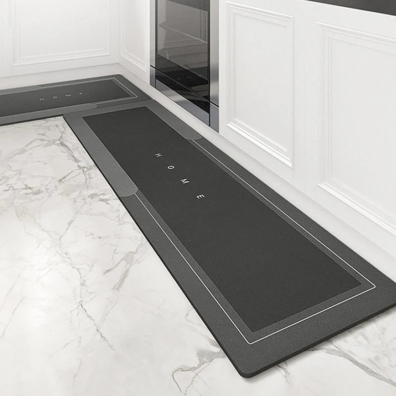 Flache Kieselgur-Küchenmatte mit Latex-Noppenrücken für Küche, Flur und Eingang – 40 × 50 bis 50 × 160 cm, auch im Set, saugfähig, 3 Farben