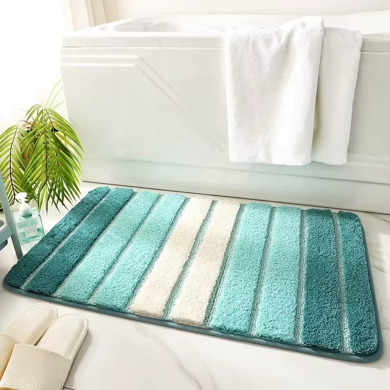 Badematte aus Kaschmir-Imitat mit geometrischem Muster für Bad, Küche und Eingang – 40 × 60 bis 60 × 90 cm, saugfähig, schmutzabweisend, 7 Motive