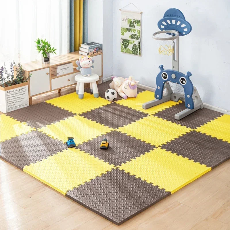 Puzzlematte aus EVA-Schaum als Babyspielmatte für Kinderzimmer und Spielzimmer – 30 × 30 × 1 cm je Platte, BPA-frei, 1 bis 16 Stück, 8 Farben