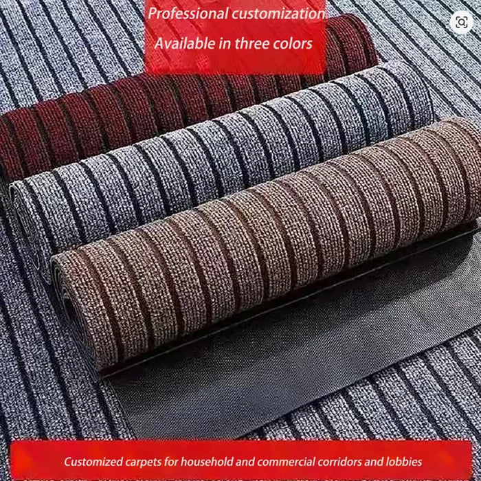 Gestreifte Küchenmatte als Läufer und Türvorleger für Küche und Eingang – 25 Größen bis 40 × 300 cm, flach, rutschfest, schmutzabweisend, 3 Farben