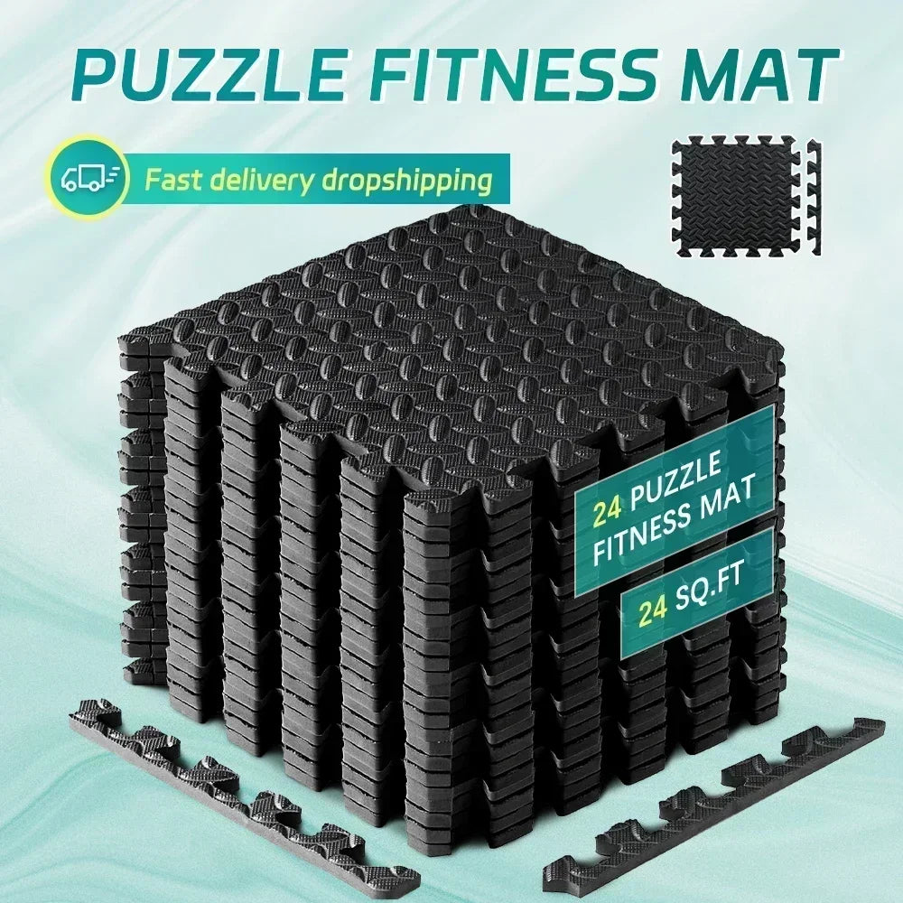 EVA-Schaumstoff-Puzzlematten als Fitnessmatte und Bodenschutz für Wohnzimmer und Kinder – 30 × 30 cm, wasserfest, rutschfest, 4 bis 20 Stück