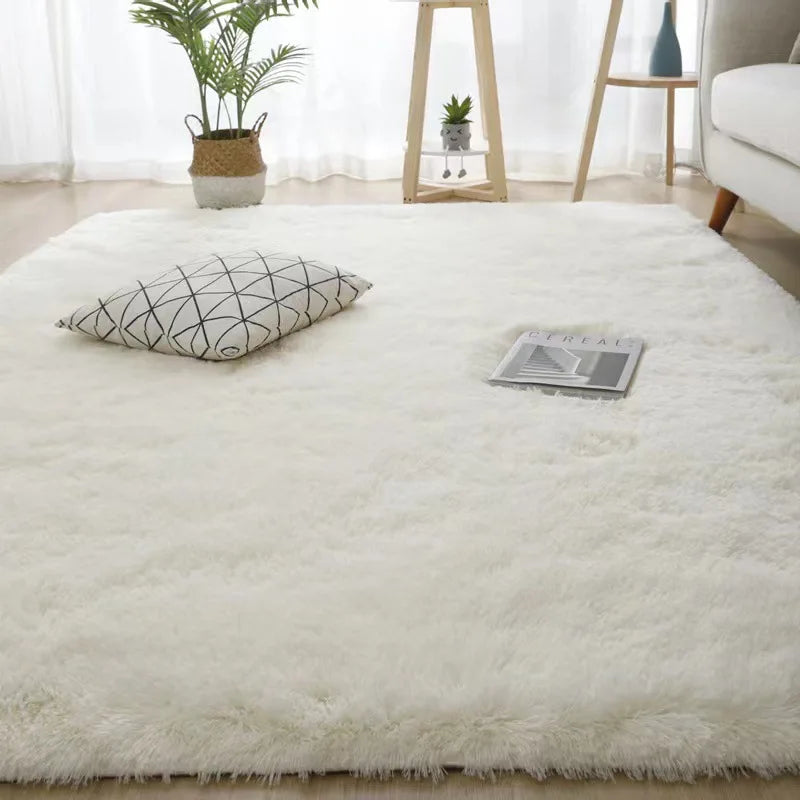 Flauschiger Shaggy-Teppich im nordischen Design für Schlafzimmer und Wohnzimmer – 40 × 60 bis 160 × 230 cm, rechteckig, Plüsch, 10 Farben