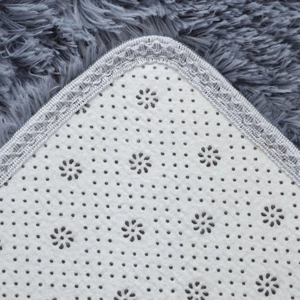Runder Hochflor-Teppich mit 4 cm Flor für Wohnzimmer, Schlafzimmer und Kinderzimmer – Ø 40, 60 oder 80 cm, rutschfest, waschbar, 12 Farben