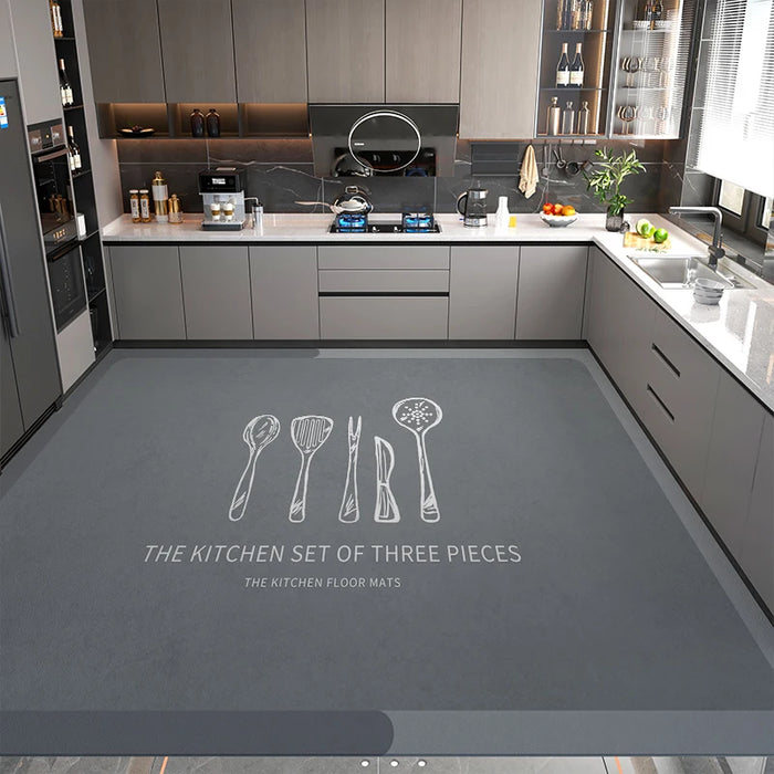 Abwischbarer Küchenteppich im modern-minimalistischen Stil für Küche, Balkon und Wohnzimmer – 55 × 120 bis 200 × 300 cm, rutschfest, 15 Motive