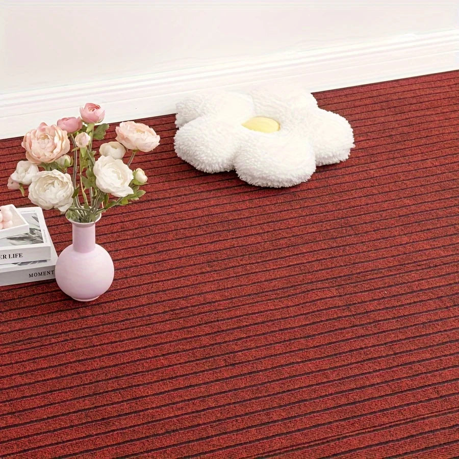 Selbstklebender Teppich von der Rolle für Küche, Flur und Eingang – 40 × 100 bis 40 × 300 cm, gestreift, rutschfest, PVC-Rücken, 11 Farben