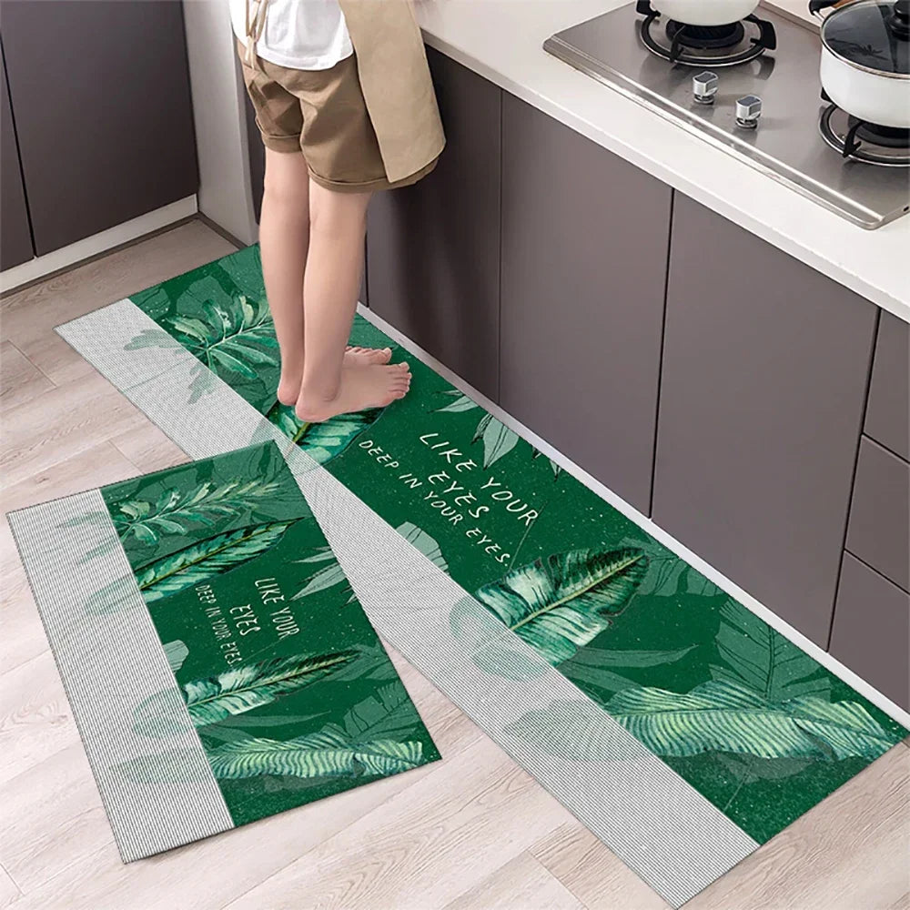 Langer Küchenläufer aus Kristallsamt für Küche, Flur und Wohnzimmer – 40 × 60 bis 50 × 160 cm, bedruckt, saugfähig, rutschfest, PVC-Rücken, 25 Motive