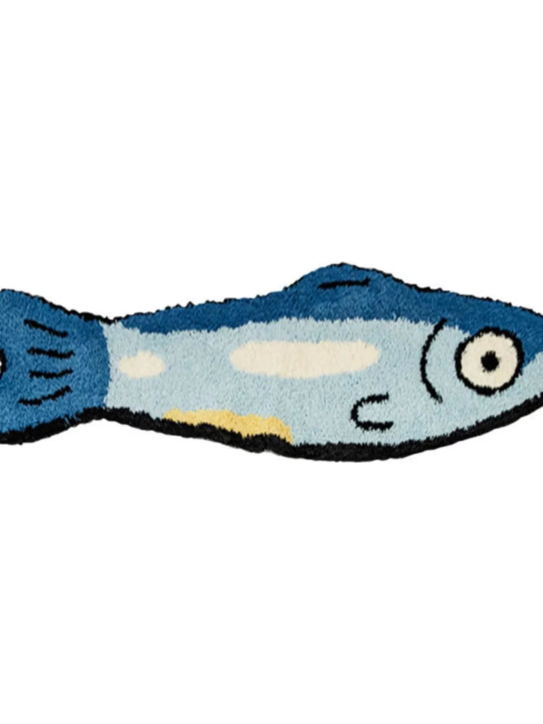 Teppich in Fischform aus Kaschmir-Imitat für Schlafzimmer und Bad – 40 × 120 cm, wasserdicht, rutschfest, als Bettvorleger oder Badematte, 2 Motive