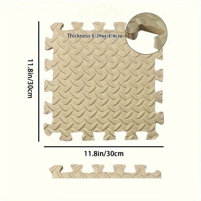 Dicke Puzzlematte aus EVA-Schaum als Krabbel- und Spielmatte für Babys und Kinder – je 30 × 30 cm, 4 bis 16 Stück, rutschfest, wasserdicht, 15 Farben