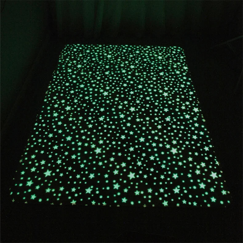 Im Dunkeln leuchtender Teppich mit 3D-Motiven für Kinderzimmer und Schlafzimmer – 40 × 60 bis 160 × 200 cm, Kurzflor, rutschfest, 12 Motive