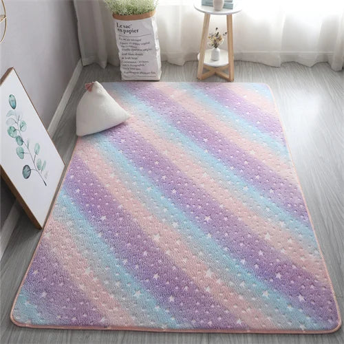Im Dunkeln leuchtender Teppich mit 3D-Motiven für Kinderzimmer und Schlafzimmer – 40 × 60 bis 160 × 200 cm, Kurzflor, rutschfest, 12 Motive