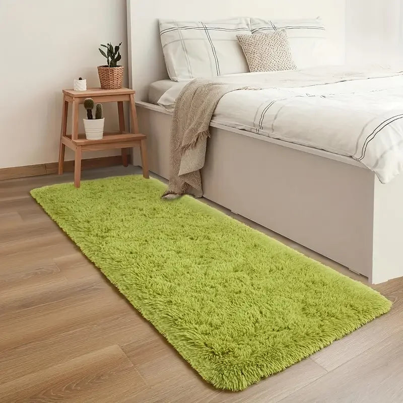 Flauschiger Langflor-Teppich aus Kunstfell für Wohnzimmer und Schlafzimmer – 40 × 60 bis 100 × 200 cm, maschinenwaschbar, rutschfest, 5 Farben