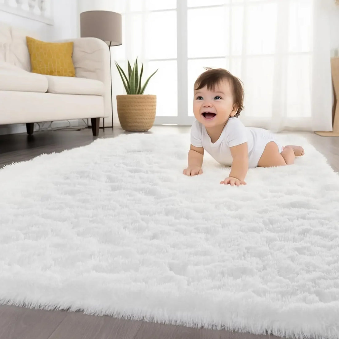 Flauschiger Teppich aus Seidenwolle für Schlafzimmer, Wohnzimmer und Studentenzimmer – 40 × 60 bis 160 × 230 cm, rechteckig, rutschfest, 10 Farben