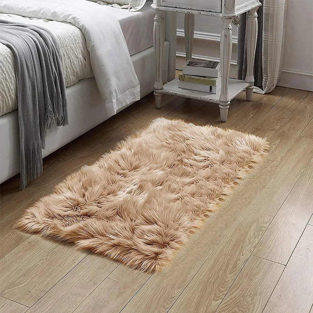 Weicher Teppich in Seidenwoll-Optik als Bettvorleger für Schlafzimmer und Eingang – 40 × 60 bis 80 × 200 cm, rutschfest, waschbar, 7 Farben