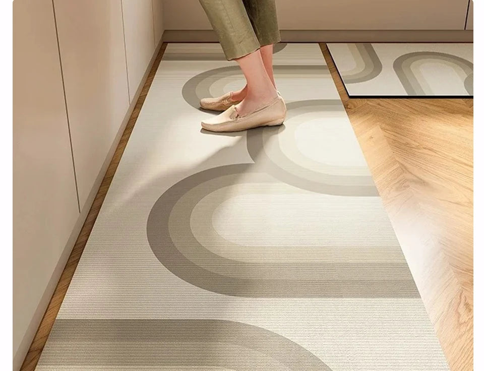 Küchenläufer aus PVC in Lederoptik im japanischen Stil für die Küche – 50 × 80 bis 200 × 300 cm, wasserdicht, ölbeständig, rutschfest, 14 Motive