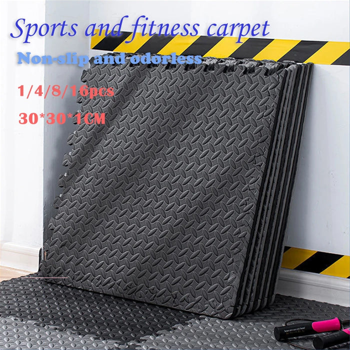 Sport-Bodenmatte aus EVA-Schaum im Puzzle-System für Training, Yoga und Spielzimmer – 30 × 30 × 1 cm, BPA-frei, rutschfest, 1 bis 16 Stück
