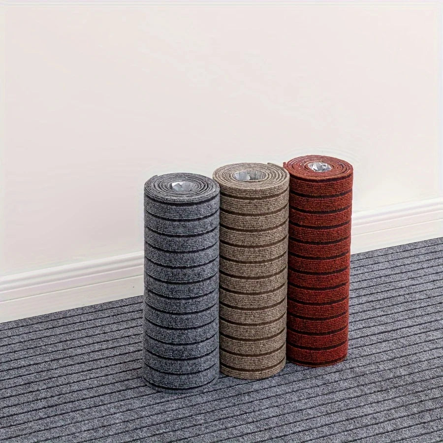 Selbstklebender Teppich von der Rolle für Küche, Flur und Eingang – 40 × 100 bis 40 × 300 cm, gestreift, rutschfest, PVC-Rücken, 11 Farben