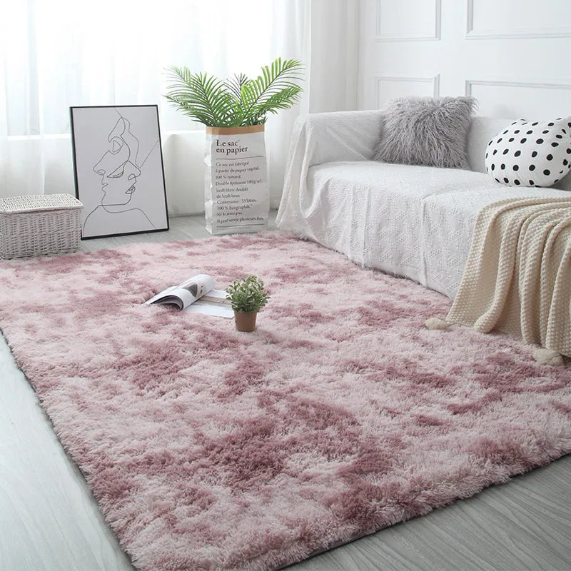 Flauschiger, verdickter Teppich für Wohnzimmer, Schlafzimmer und Kinderzimmer – 40 × 60 bis 160 × 230 cm, rechteckig, rutschfest, 17 Farben