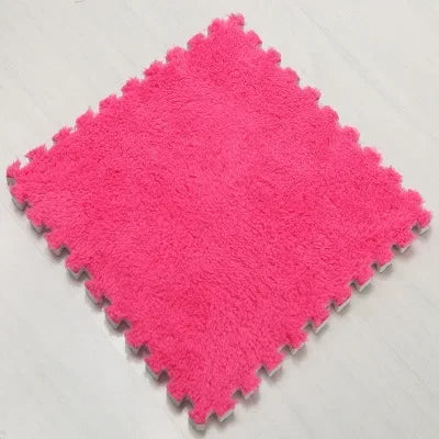 Plüsch-Puzzlematten aus EVA-Schaum als Spielteppich für Baby und Kinder – je 30 × 30 × 1 cm, steckbar, rutschfest, 10 oder 20 Stück, 15 Farben