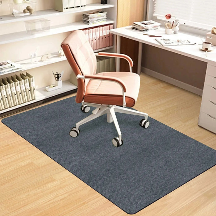 Zuschneidbare Bürostuhlmatte zum Schutz von Holzböden für Büro, Schreibtisch und Küche – 90 × 120 cm, 4 mm dick, geräuschdämpfend, Dunkelgrau