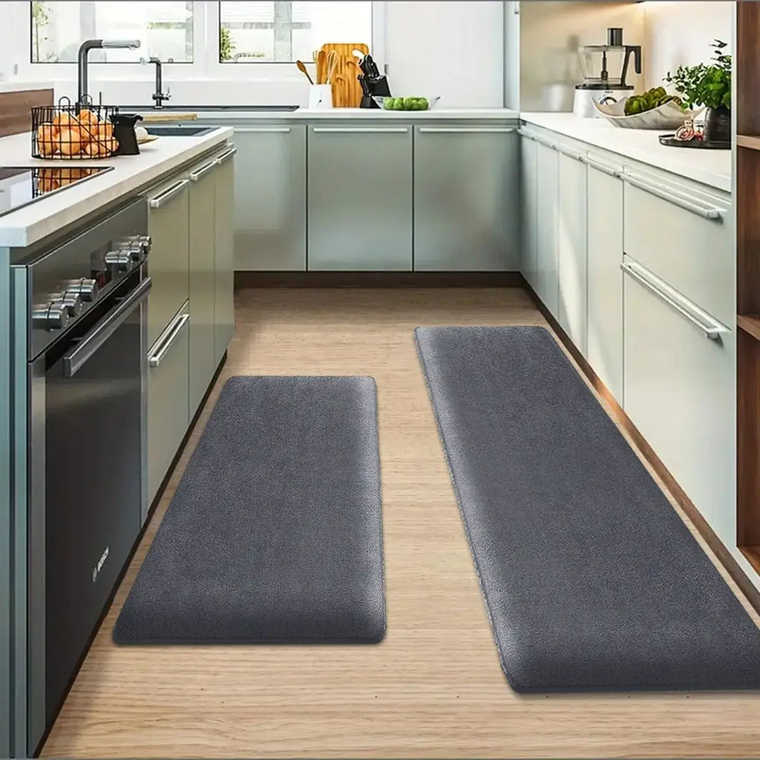 Verdickte Küchenmatte aus Flanell als langer Läufer für Küche, Bad und Haustür – 40 × 60 bis 60 × 200 cm, 1,2 cm dick, saugfähig, rutschfest, 5 Farben