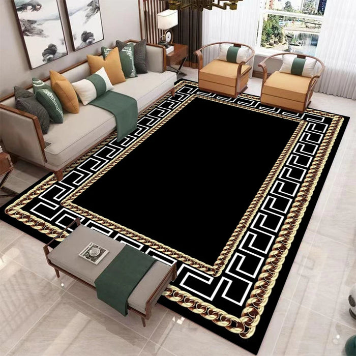 Geometrischer Teppich im nordischen Stil für Wohnzimmer, Schlafzimmer und Sofabereich – 40 × 60 bis 120 × 160 cm, Flanell, rutschfest, 7 Motive