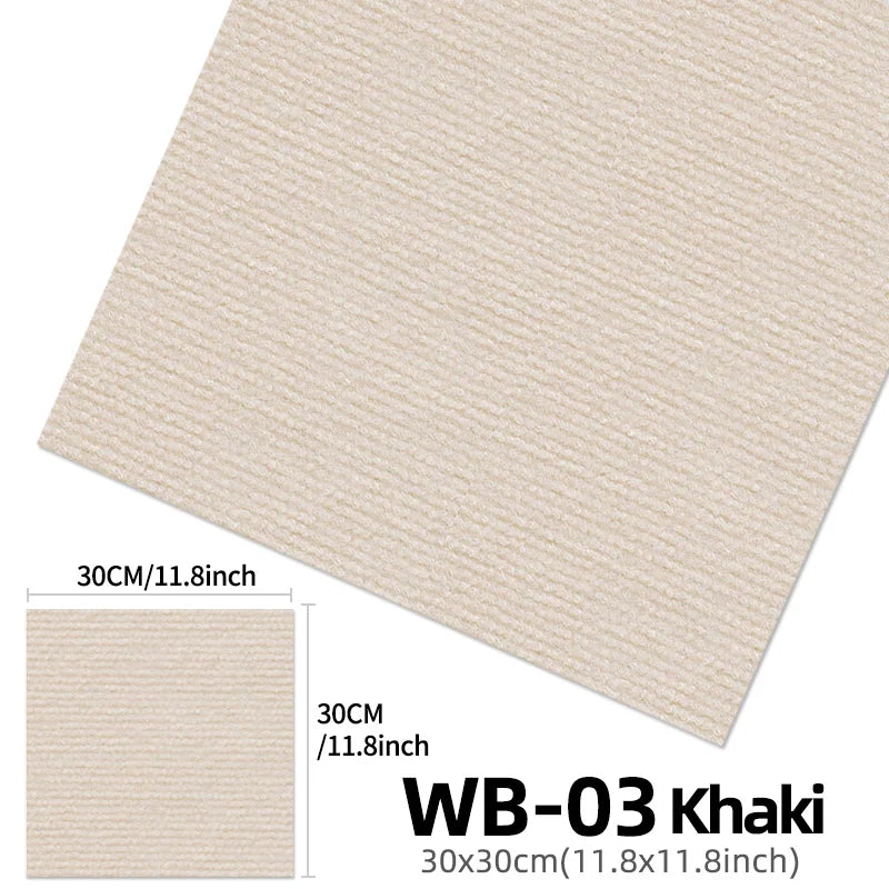 Selbstklebende Teppichfliesen im 20er-Set für Wohnzimmer, Schlafzimmer und Innenräume – je 30 × 30 cm, abnehmbar, quadratisch, EVA-Rücken, 6 Farben